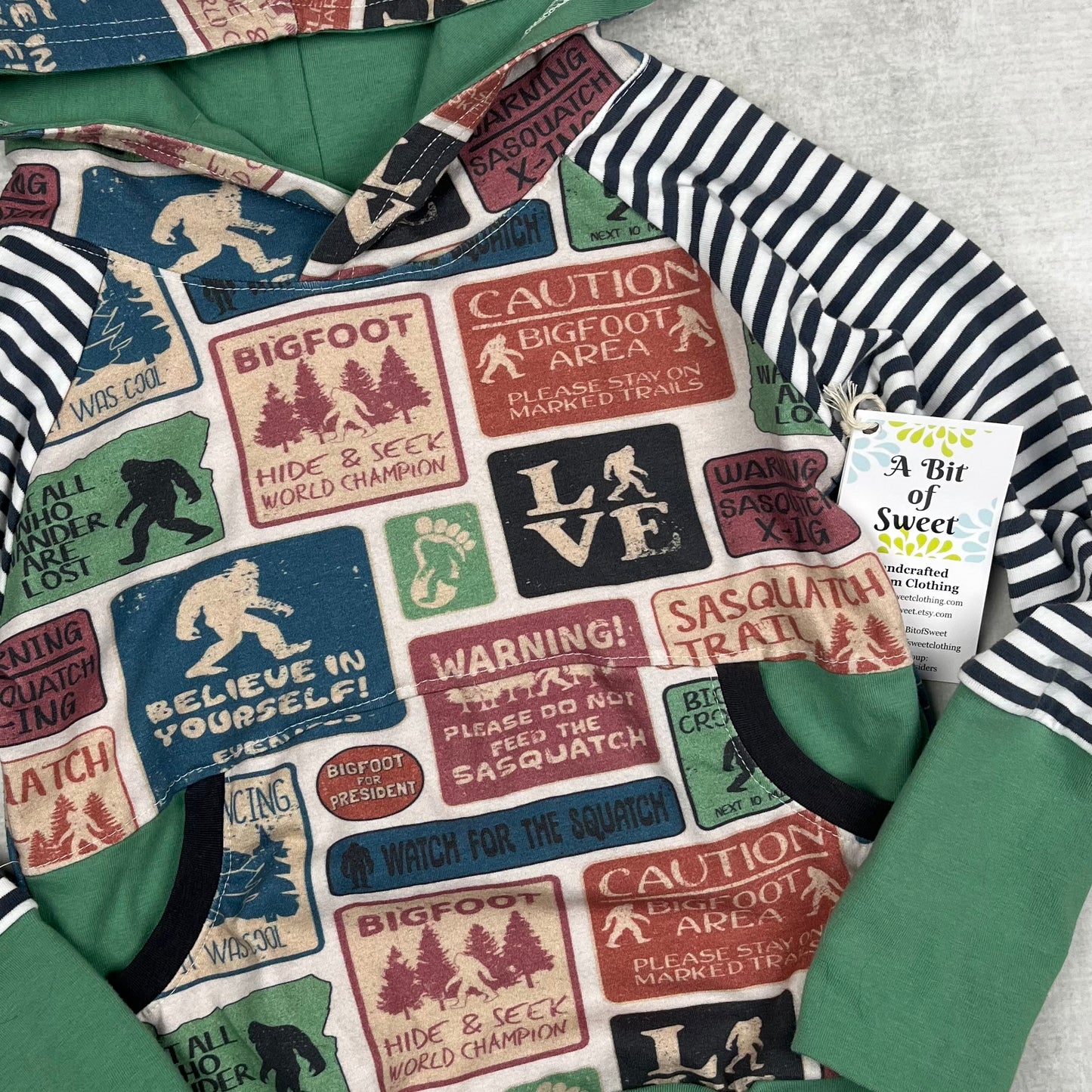 Bigfoot Grow with Me Pocket Hoodie