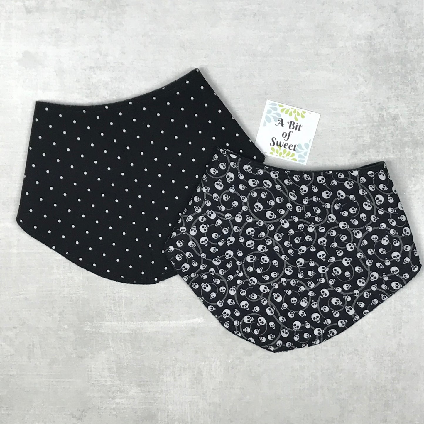 Halloween Slouchy Bandana Bibs, set of 2