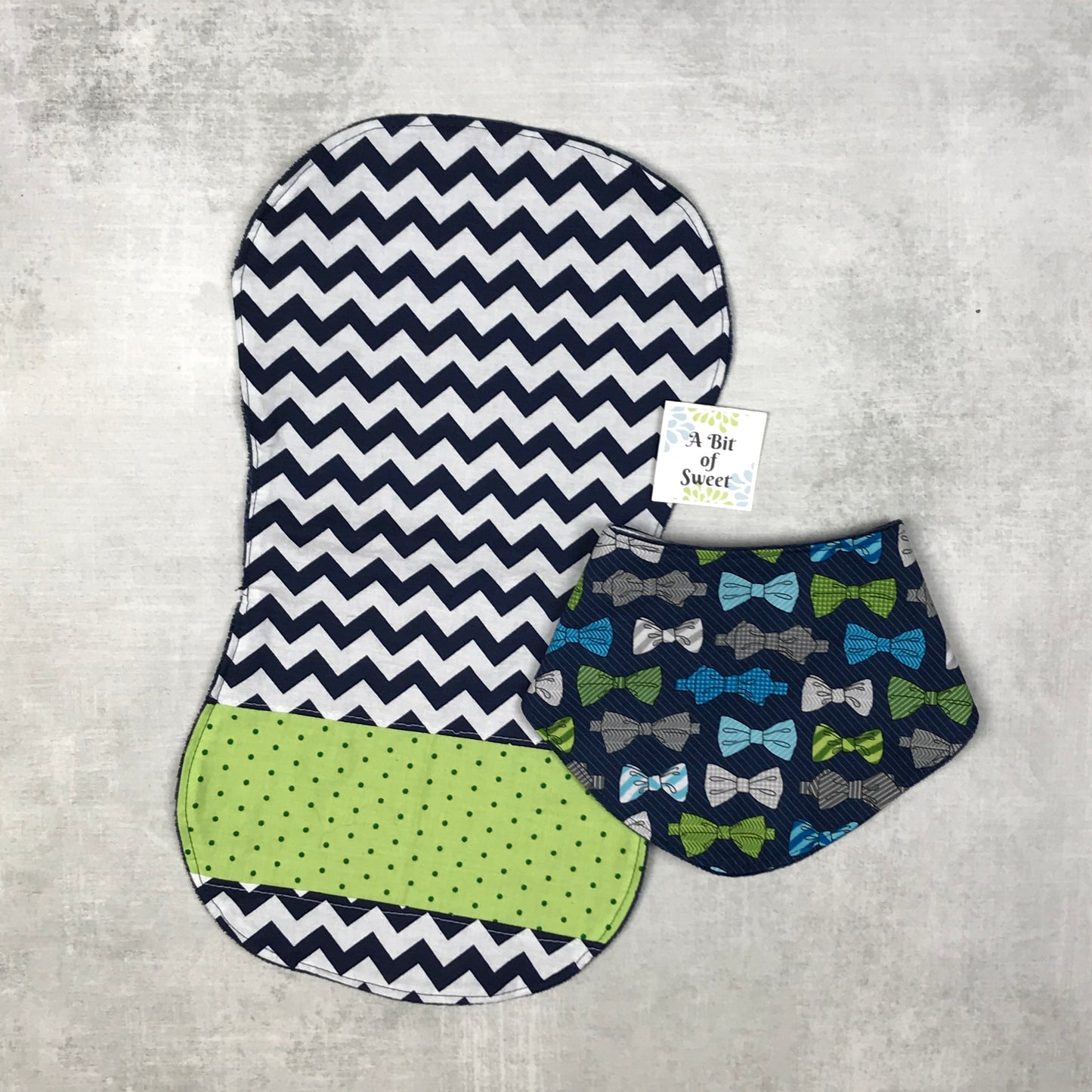 Slouchy Bandana Bib and Burp Cloth Set