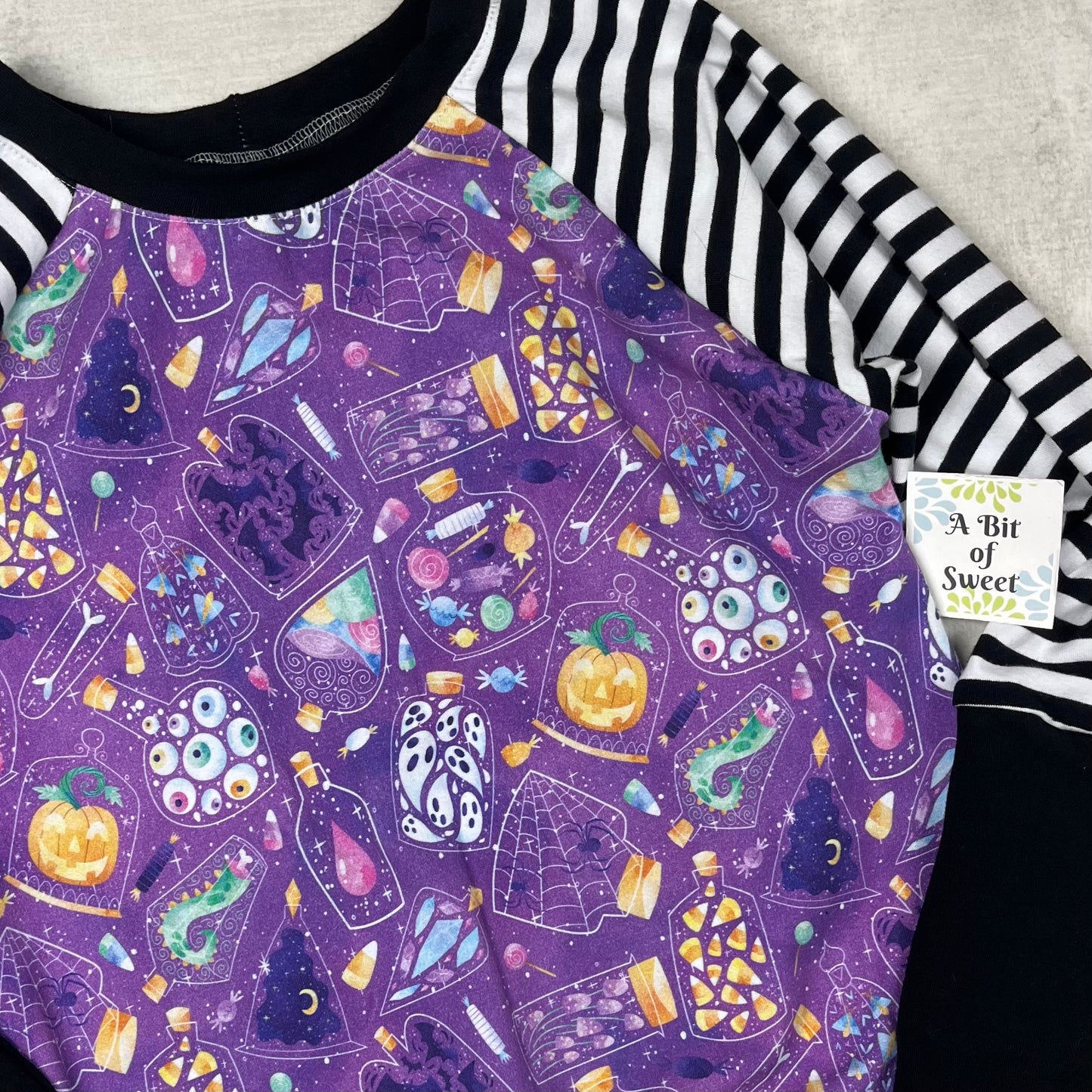 Purple Spooky Potions Grow with Me Long Sleeve Shirt
