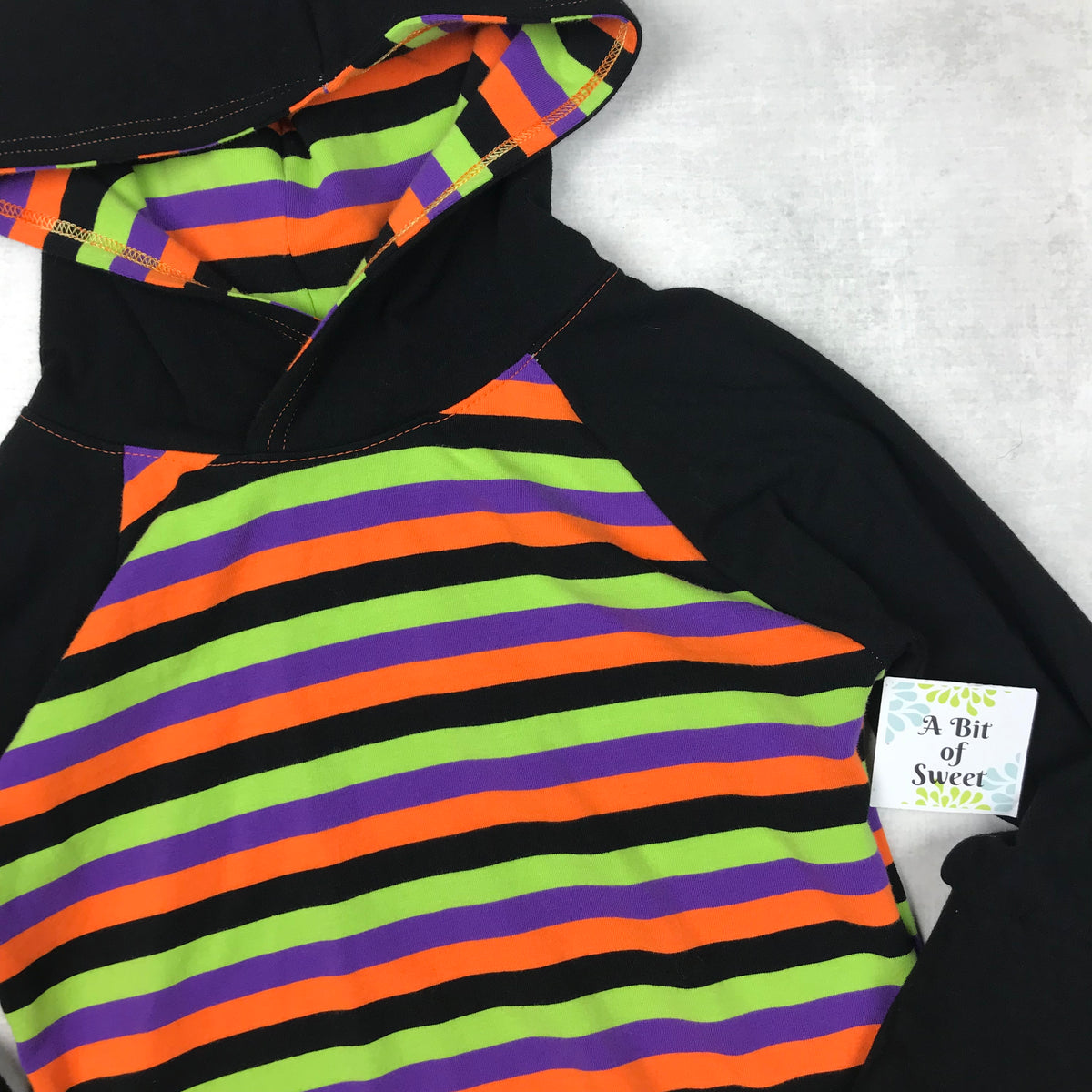 Halloween Stripes Grow with Me Hoodie