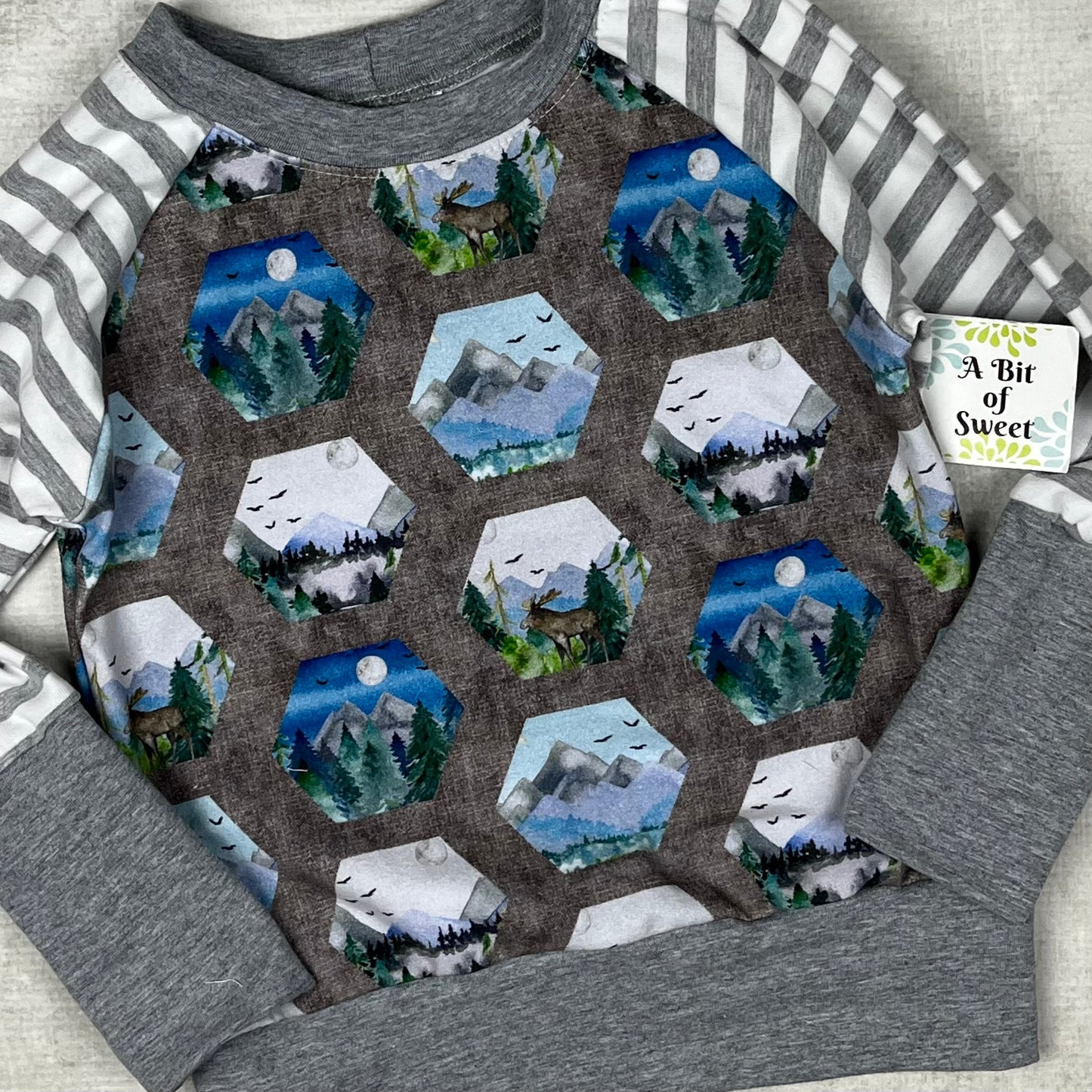 Blue Nature Hexagons Grow with Me Long Sleeve Shirt