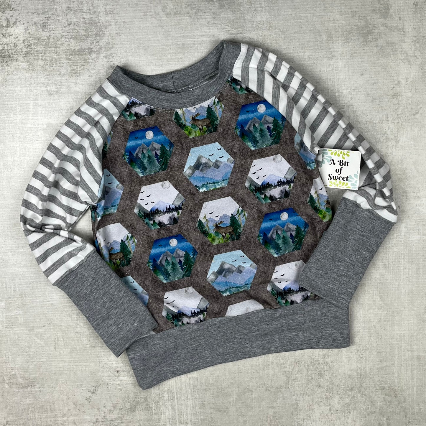 Blue Nature Hexagons Grow with Me Long Sleeve Shirt