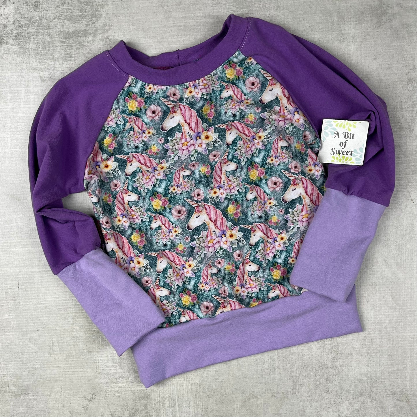 Glitter Unicorn Grow with Me Long Sleeve Shirt