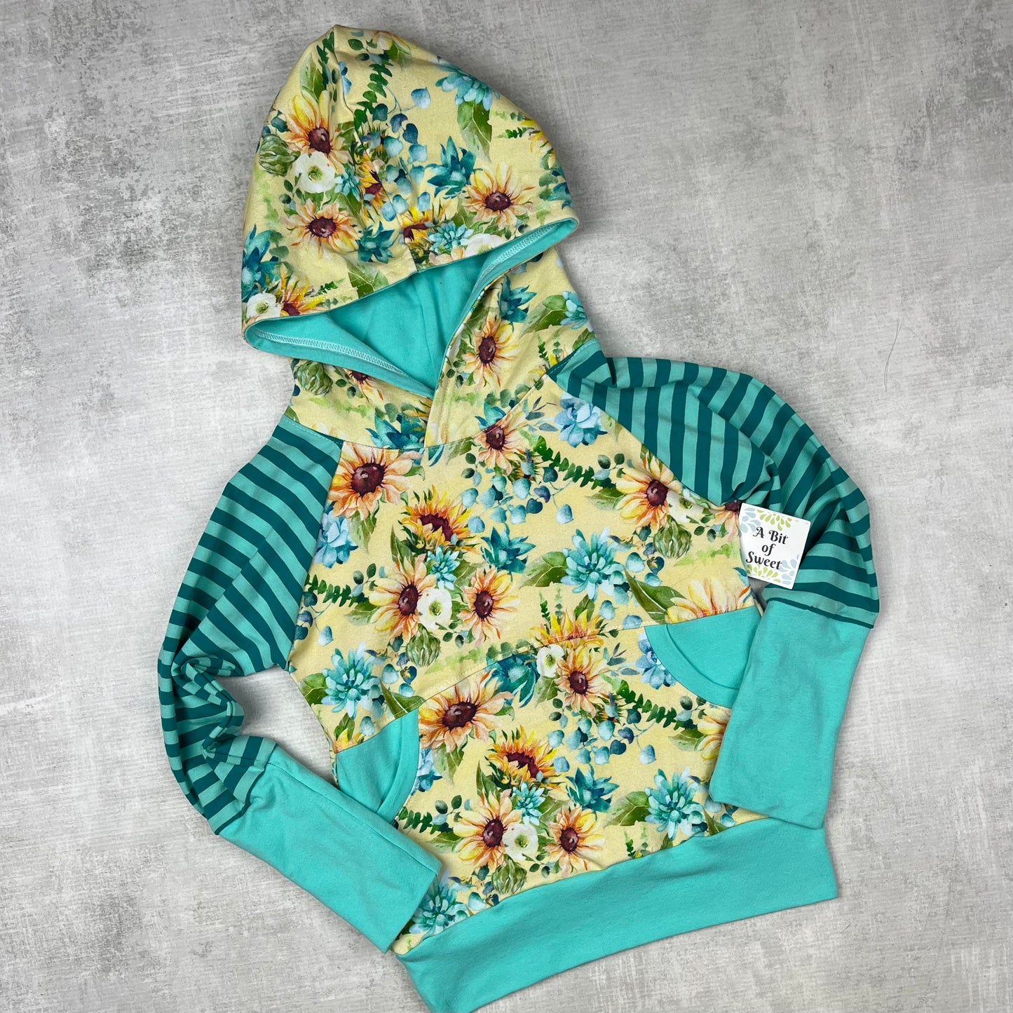 Sunflower Succulants Grow with Me Pocket Hoodie
