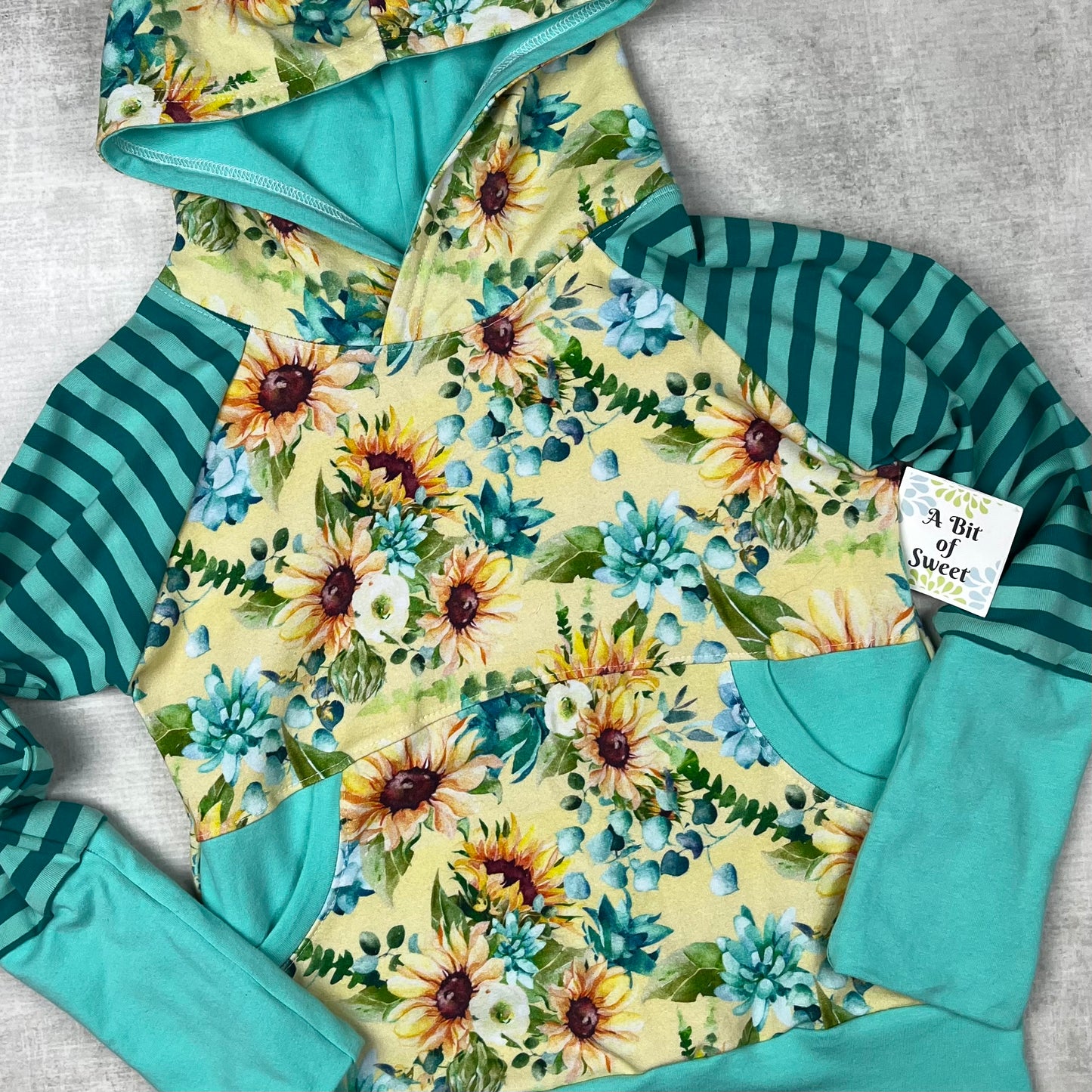 Sunflower Succulants Grow with Me Pocket Hoodie