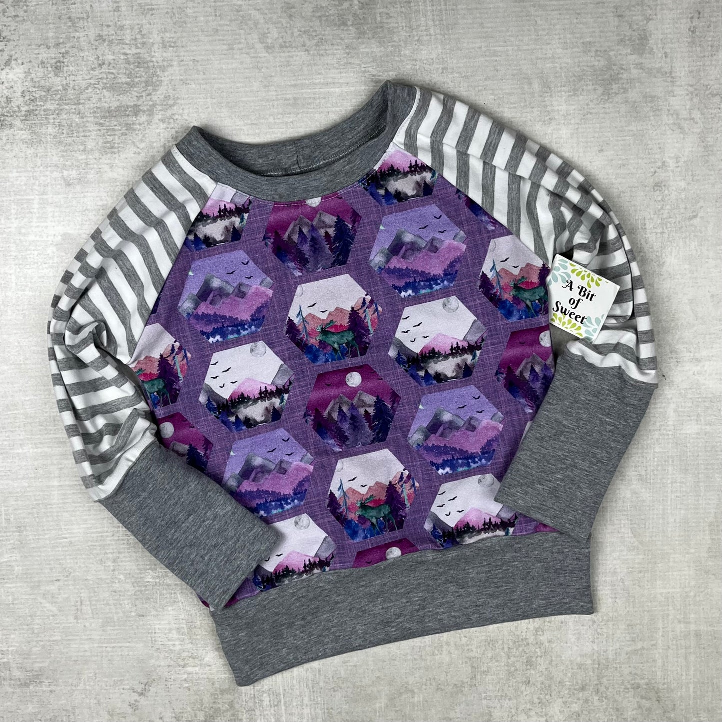 Purple Nature Hexagons Grow with Me Long Sleeve Shirt