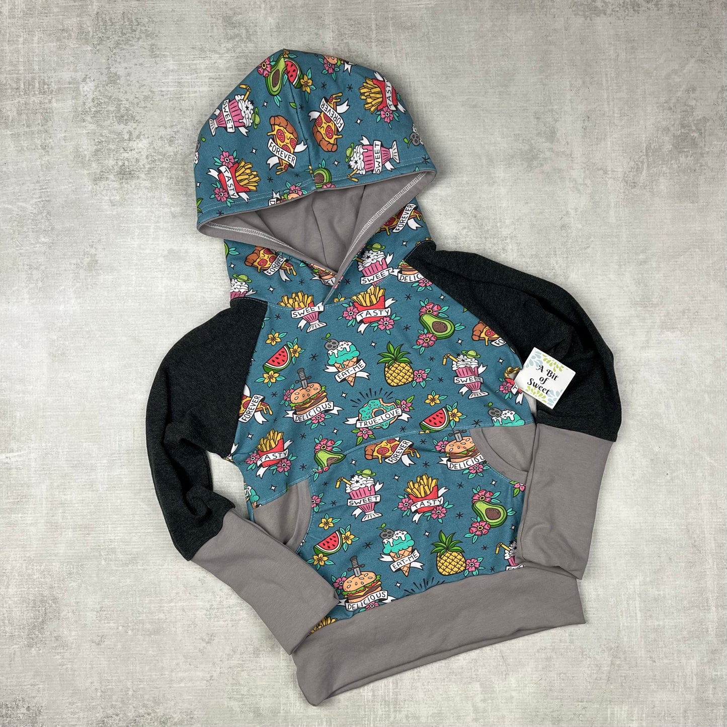 Food Tattoo Grow with Me Pocket Hoodie