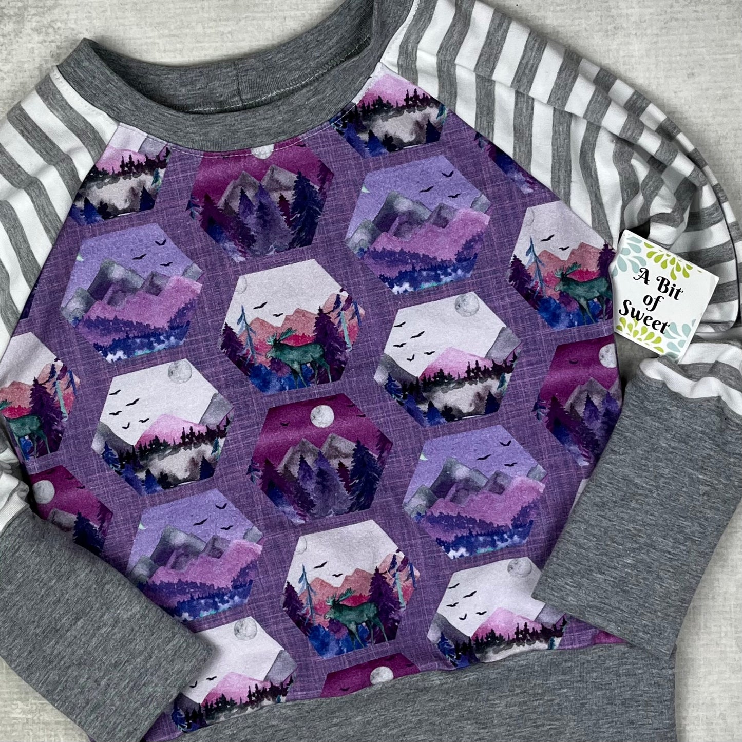 Purple Nature Hexagons Grow with Me Long Sleeve Shirt
