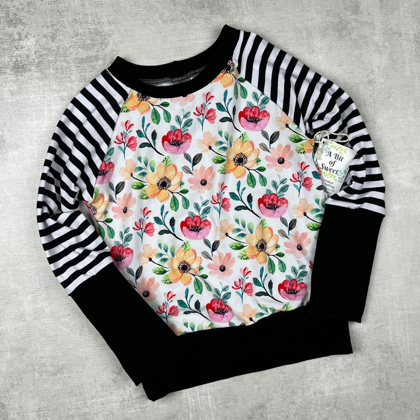 Peach & Pink Floral Grow with Me Long Sleeve Shirt