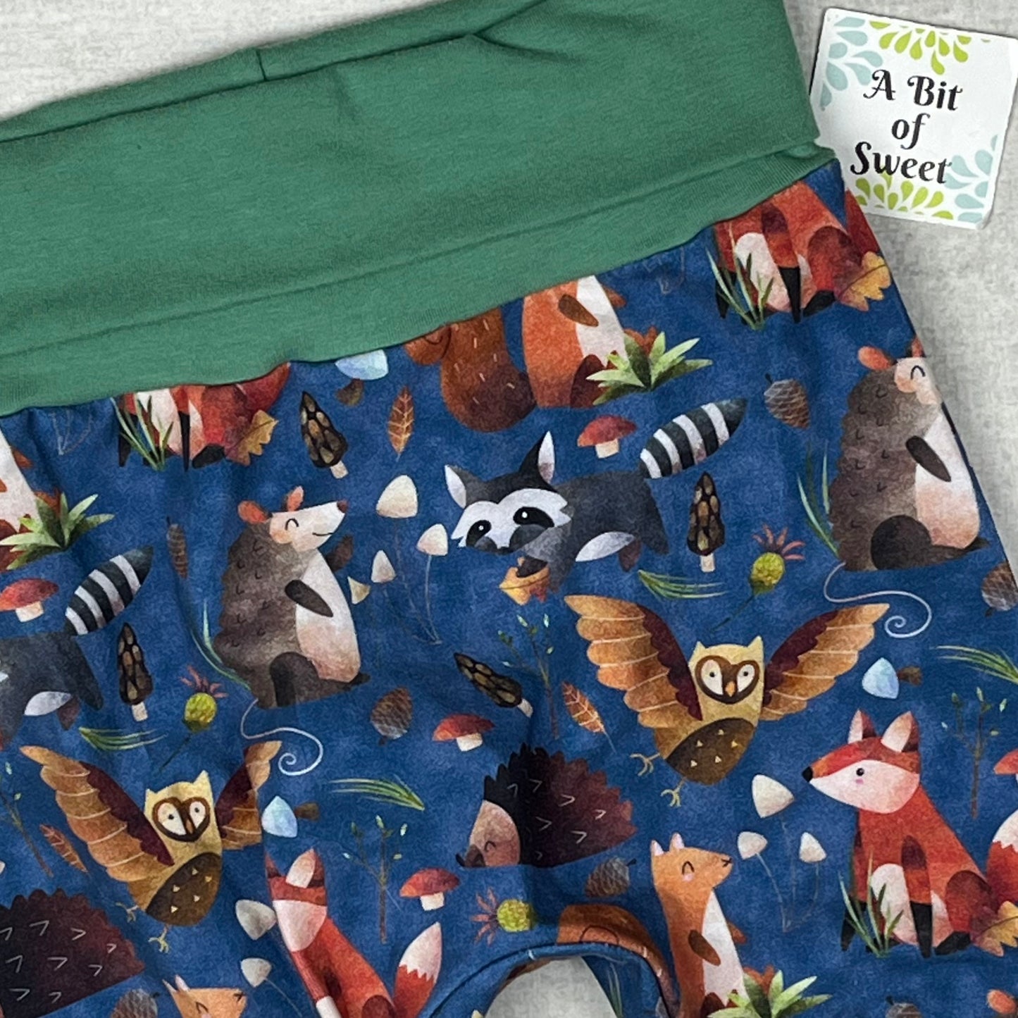 Woodland Animals Grow with Me Harem Shorts