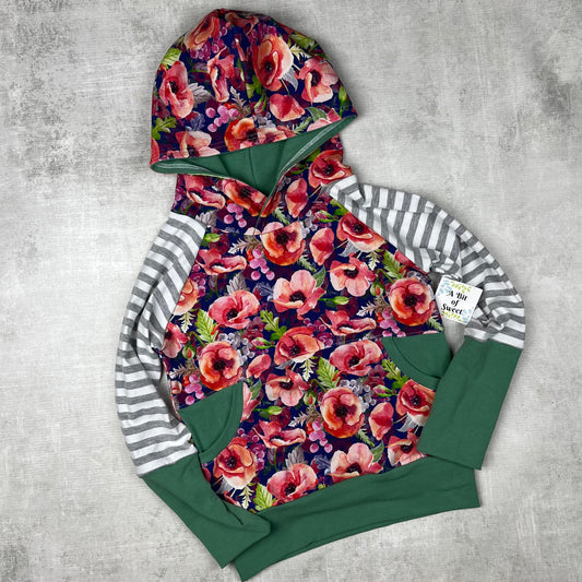Poppies Grow with Me Pocket Hoodie