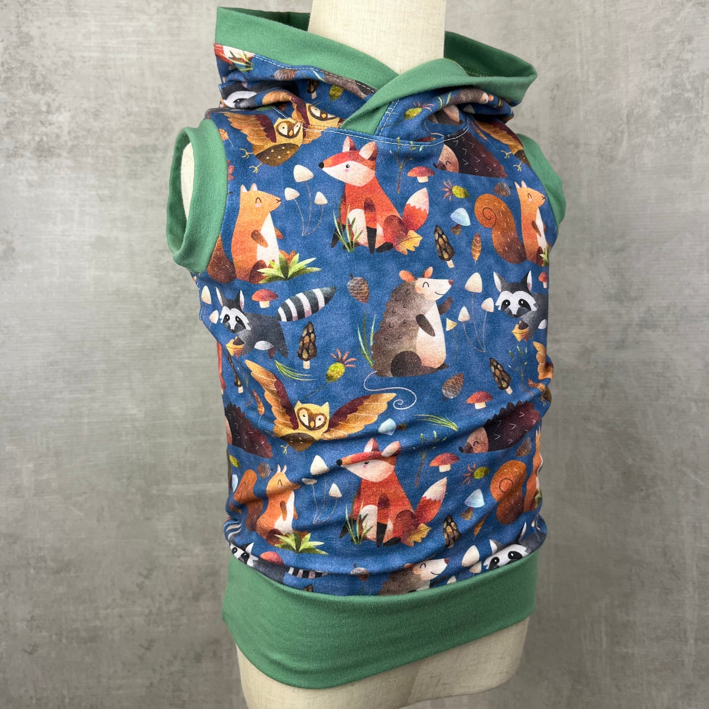 Woodland Animals Grow with Me Tank Hoodie
