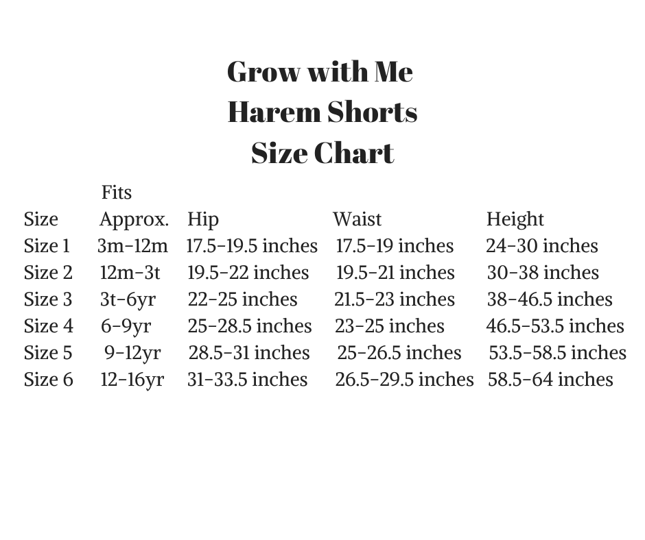 Midnight Grow with me Harem Shorts