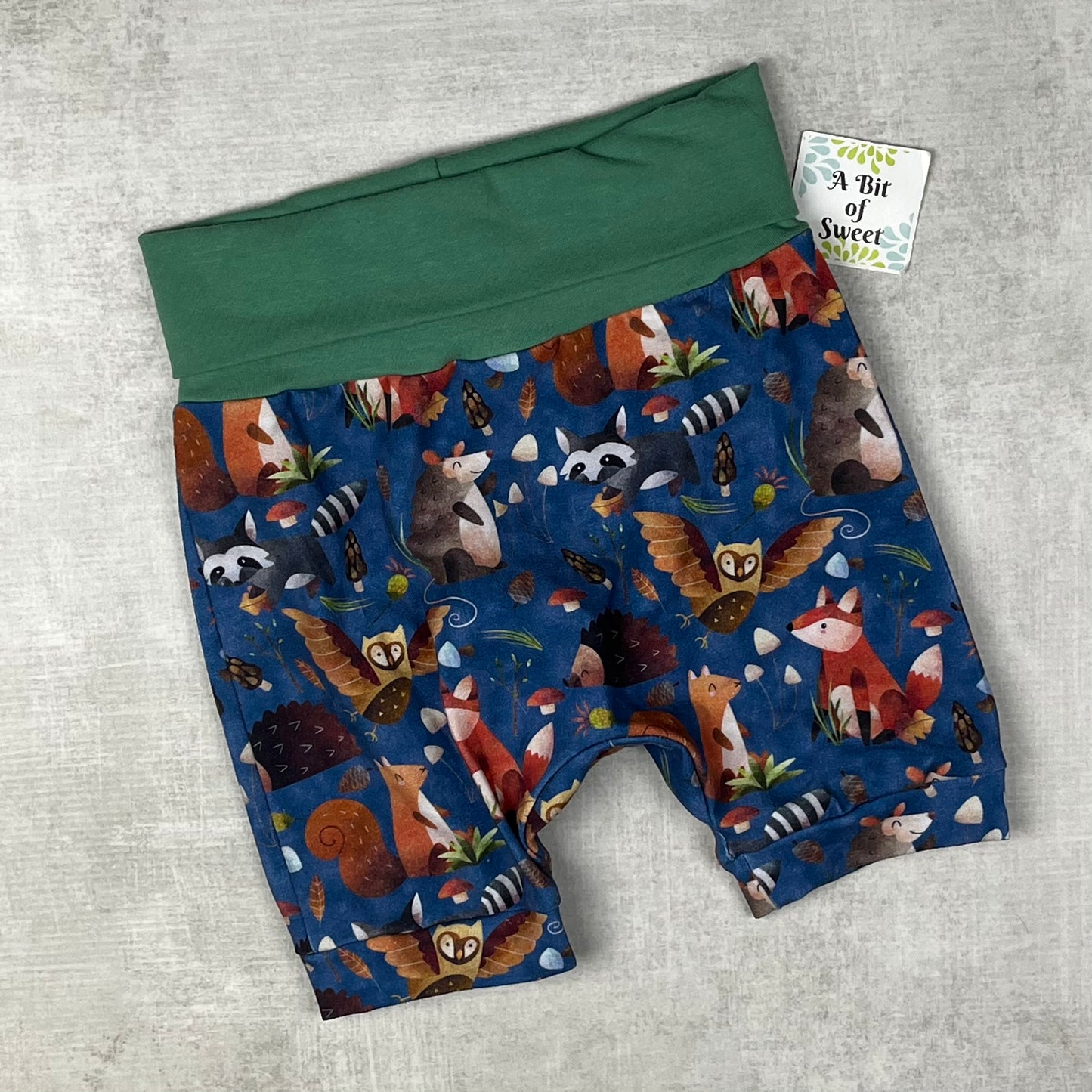 Woodland Animals Grow with Me Harem Shorts