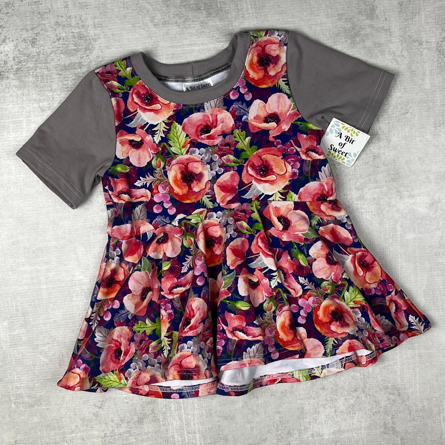 Poppies Grow with Me Peplum