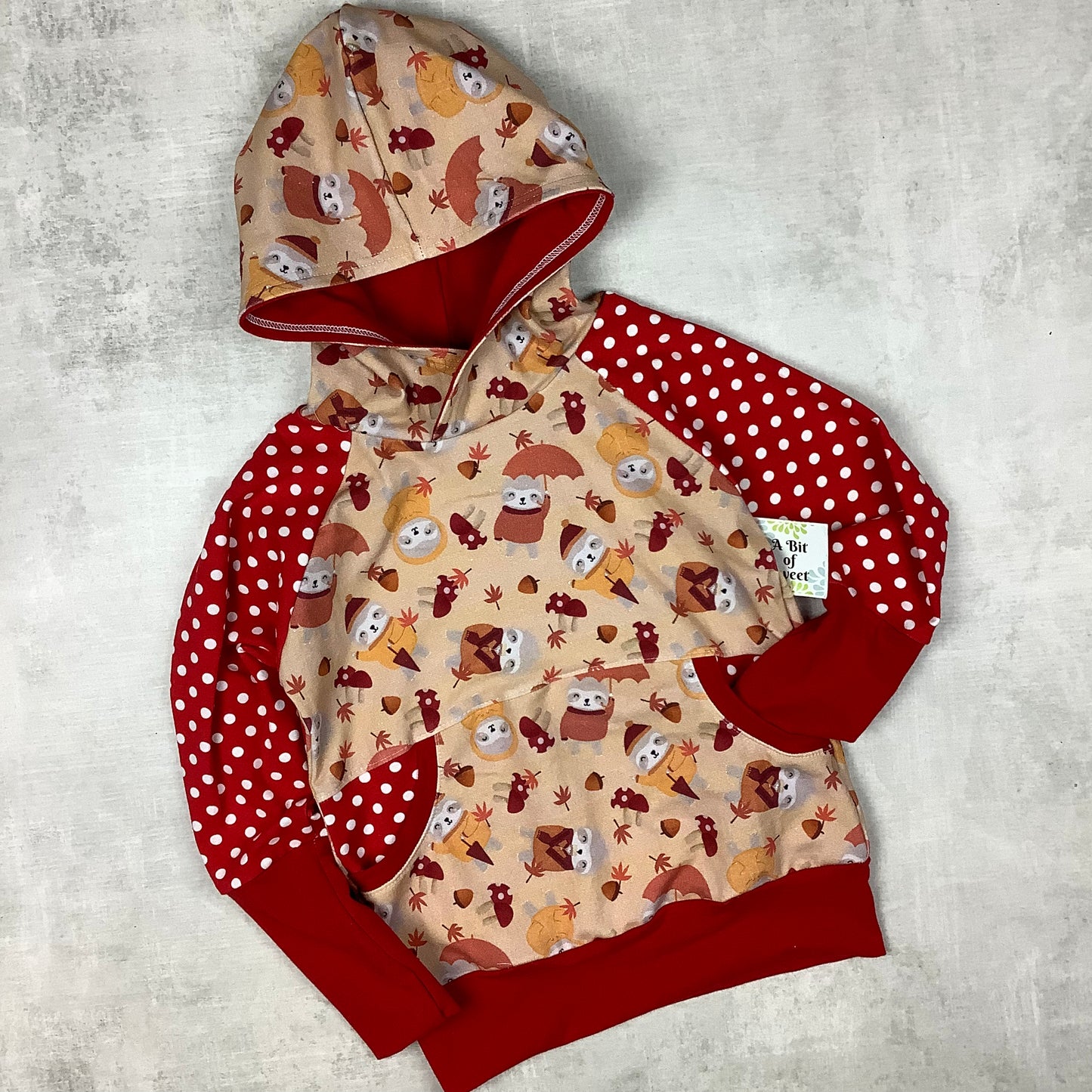 Fall Sloths Grow with Me Pocket Hoodie