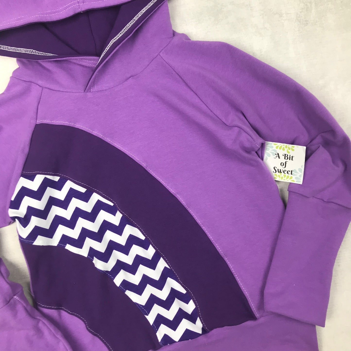 Purple Rainbow Grow with Me Pocket Hoodie
