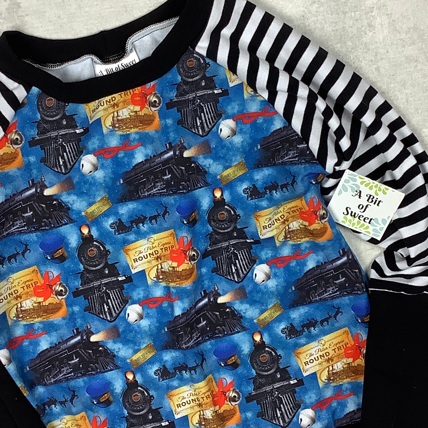 Holiday Train Grow with Me Long Sleeve Shirt