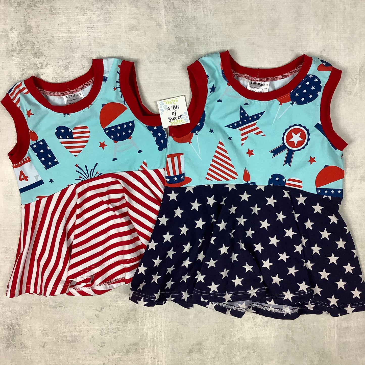 4th of July Grow with Me Tank Peplum