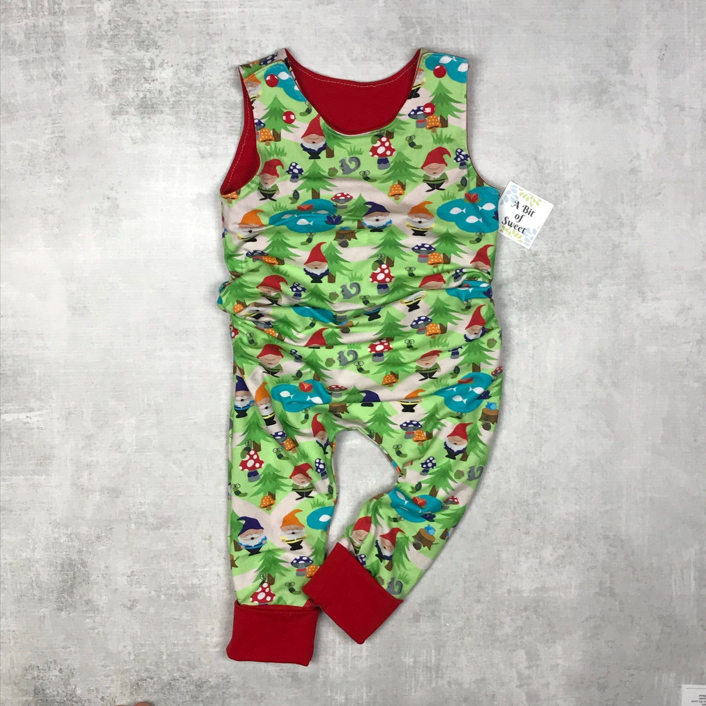 Gnomes Grow with Me Snap Romper Pants