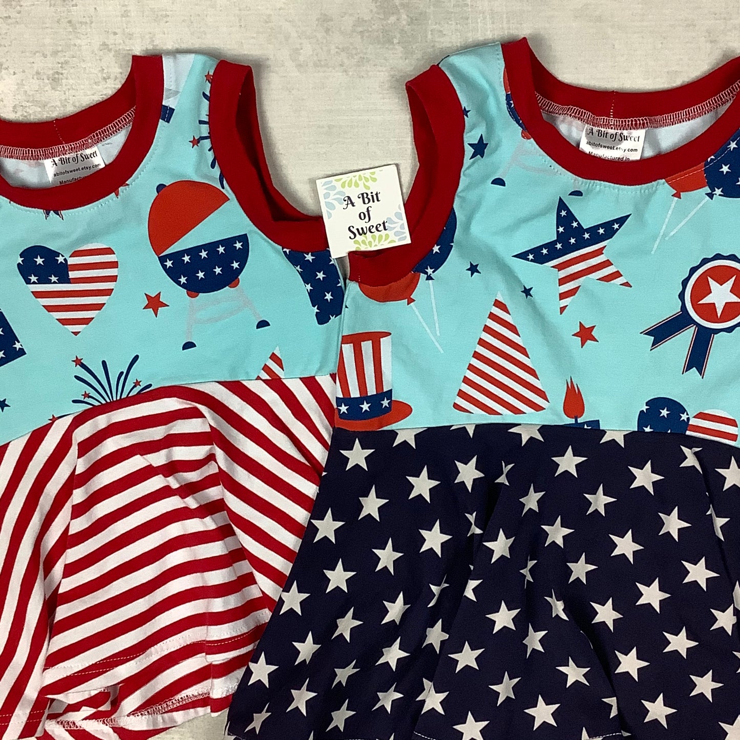 4th of July Grow with Me Tank Peplum