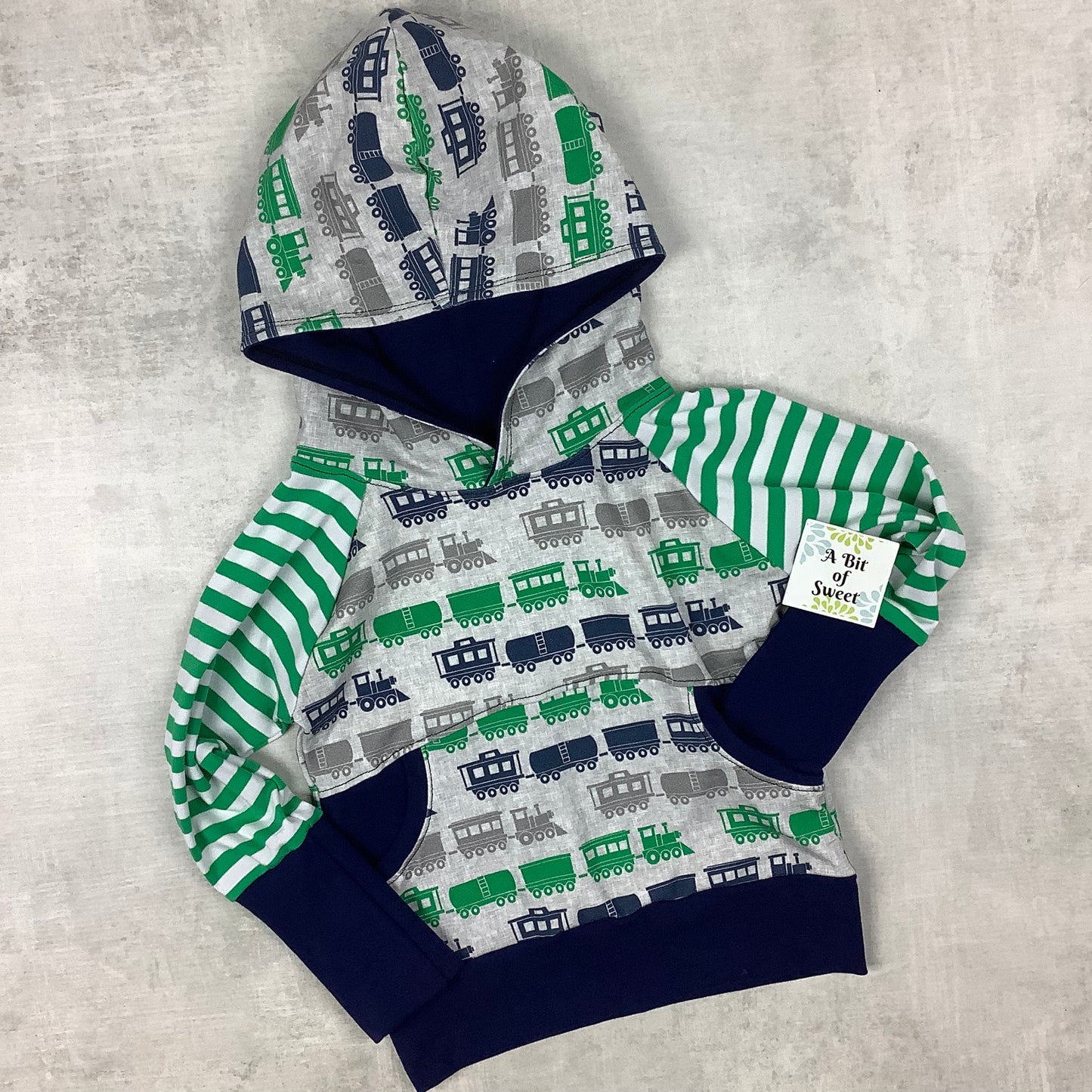 Trains Grow with Me Pocket Hoodie