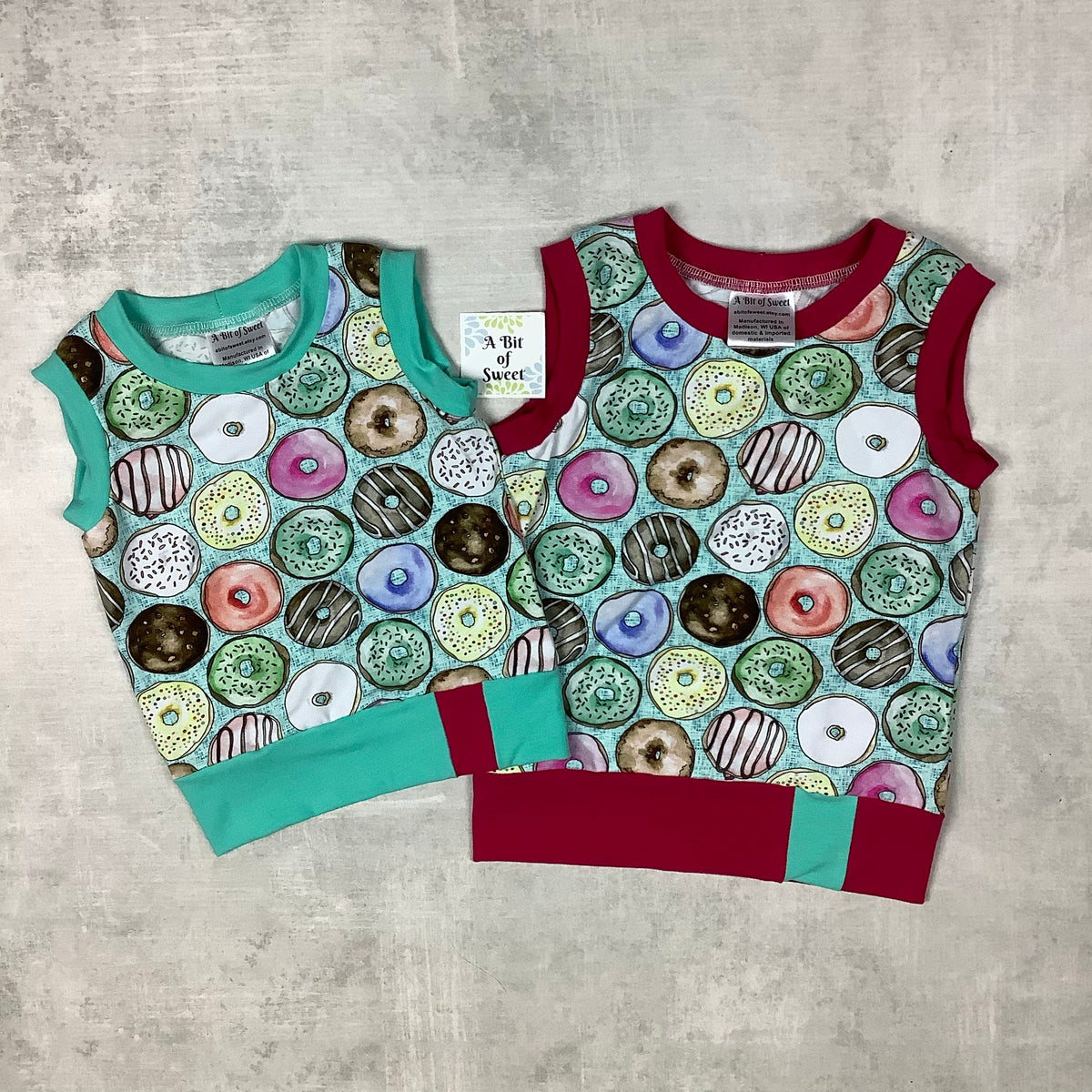 Watercolor Donuts Grow with Me Tank