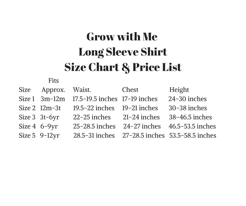 Teal Mountains Grow with Me Long Sleeve Shirt