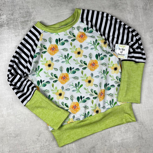 Yellow Floral Grow with Me Long Sleeve Shirt