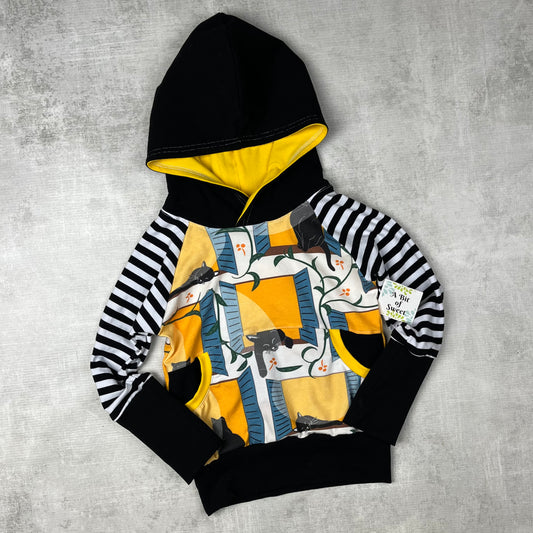 Window Cats Grow with Me Pocket Hoodie