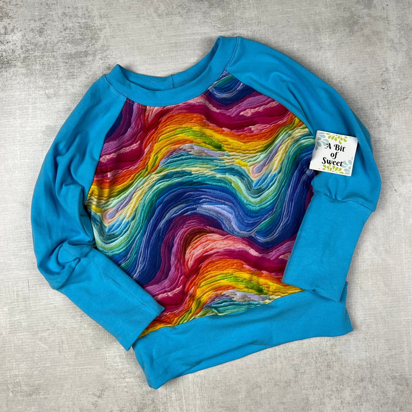 Rainbow Stitches Grow with Me Long Sleeve Shirt