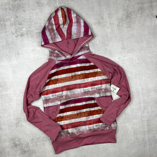 Rose Quartz Stripes Grow with Me Pocket Hoodie