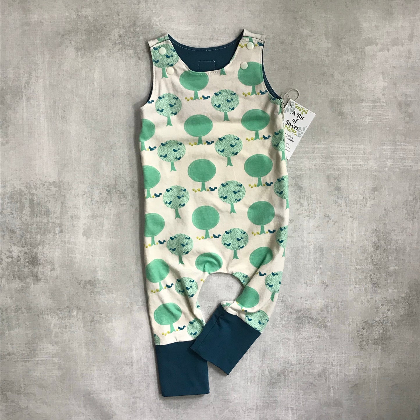 Squirrel Village Grow with Me Snap Romper Pants