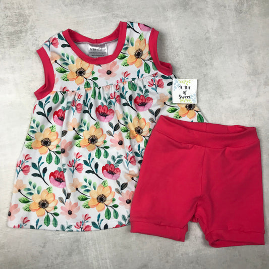 Fresh Blooms Mary Mack tunic and Bummies set