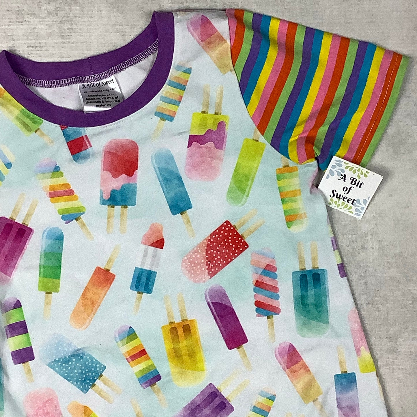 Watercolor Popsicle Grow with Me Tee